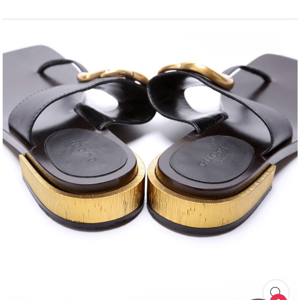 RARE GUCCI MARMONT T-STRAP THONG SANDALS - EXCELLENT CONDITION - RETAILS $895!!! - Picture 3 of 5